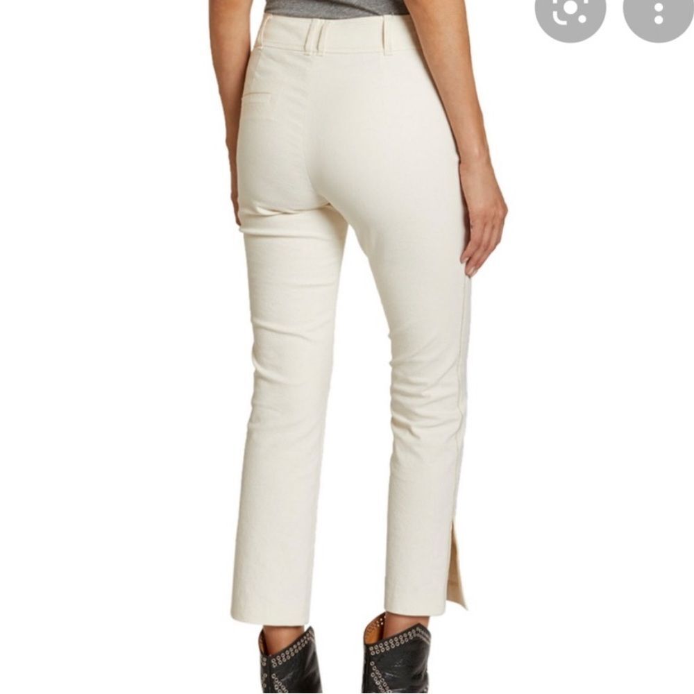 NWOT new Isabel Marant Lovida khaki stretch Cotton Pants high rise sz 38 - Picture 3 of 14